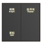 A6PRO Three-button Switch Panel - Gray