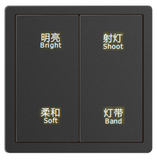 A6 Four-button switch panel - Gray